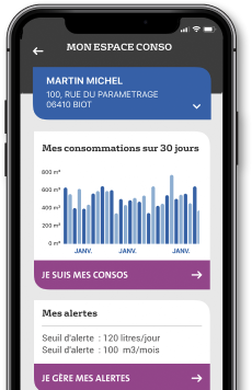 App consommations eau Veolia